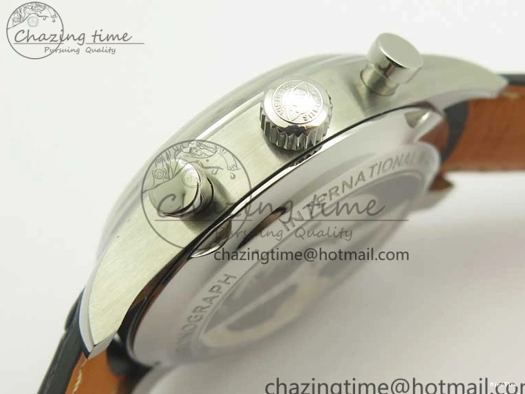 MIROTIME 0110 Portugieser Chrono  42 IW390403 ZF 1:1 Best Edition White Dial Blue Hand on Black Leather Strap A WellDesigned 7190